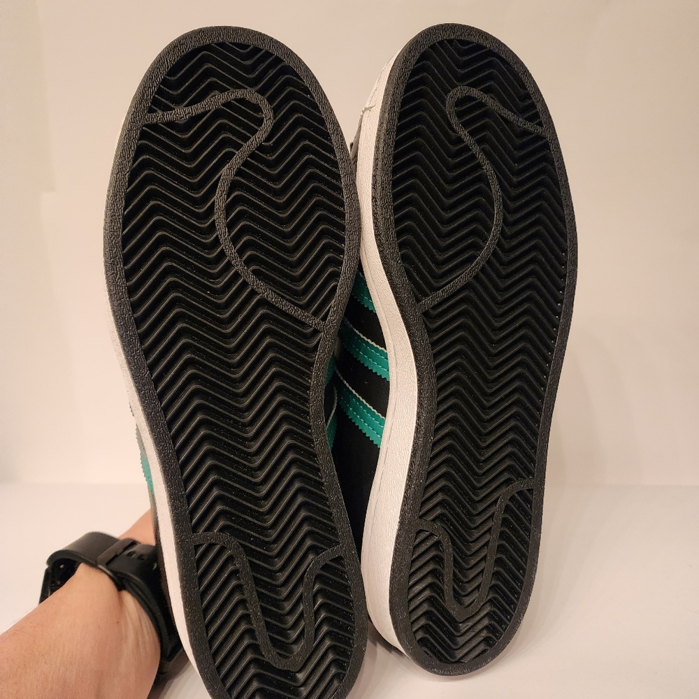 ADIDAS Superstars X Abby Dahlkemper Wmns Superstar Black/Green Size 7 - Picture 9 of 11